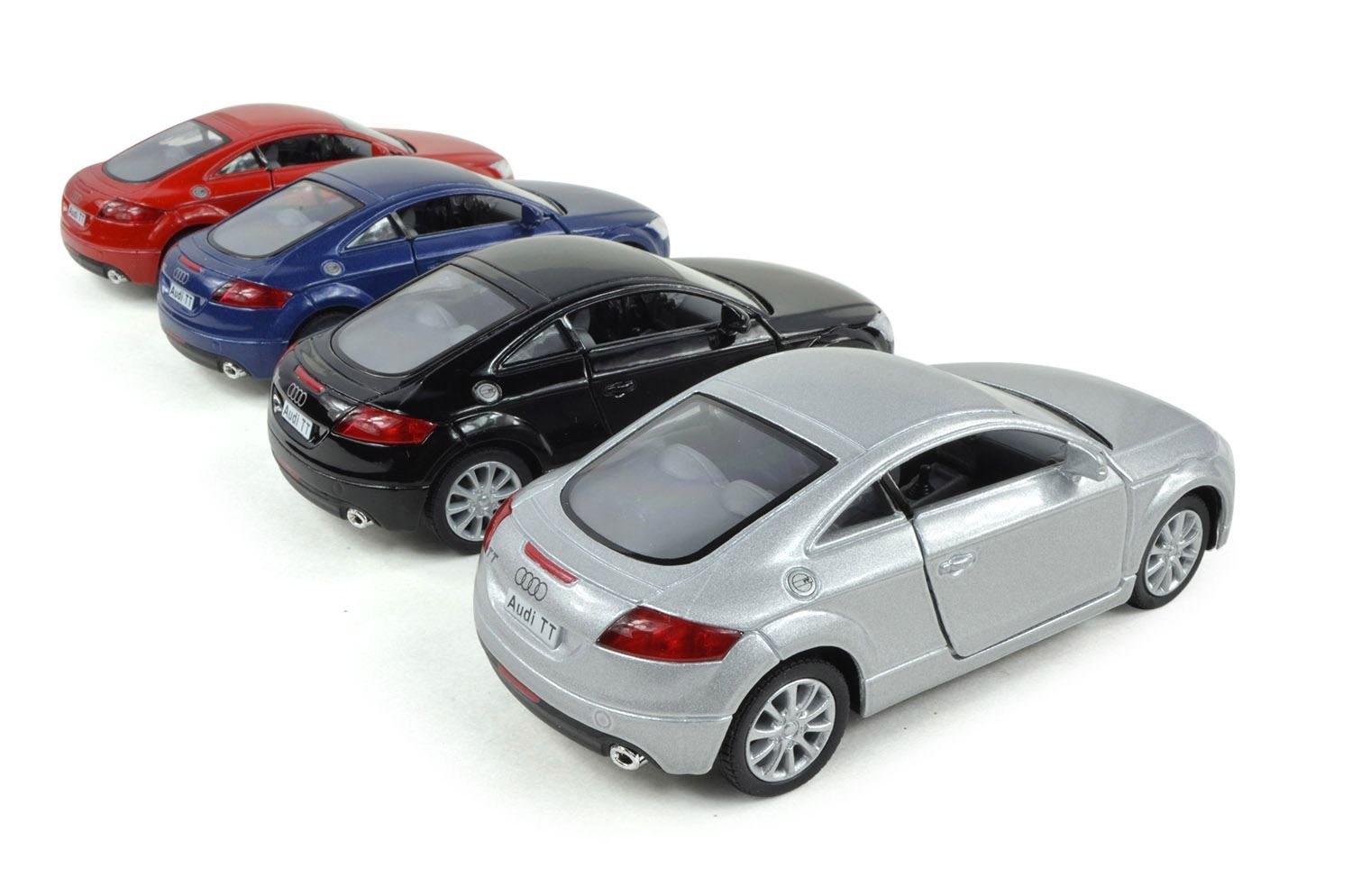 kinsmart Audi TT アウディ Kinsmart Set of 4: 5 2008 Audi TT Coupe 1:32 Scale (Black/Blue/Red
